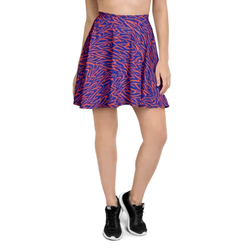 Sapphire Swirl on a Skater Skirt
