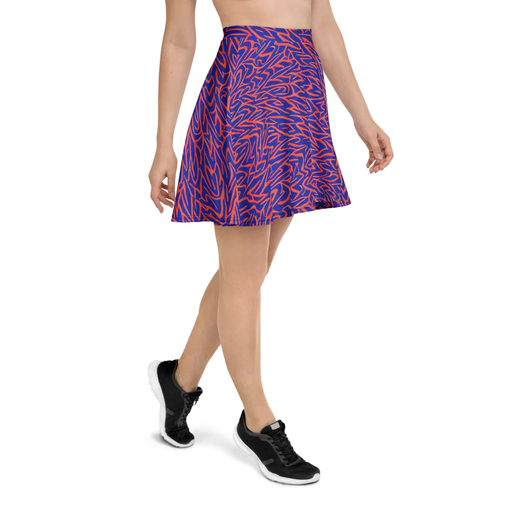 Sapphire Swirl on Skater Skirt — Right