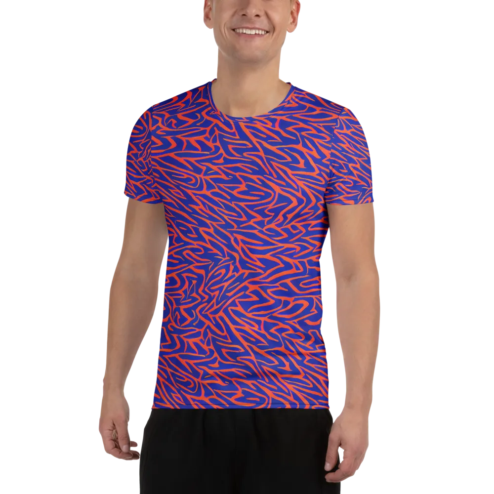 Sapphire Swirl on Men's Athletic T-Shirt — Front