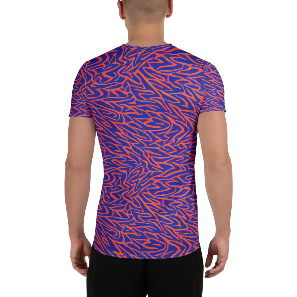 Sapphire Swirl on Men's Athletic T-Shirt — Back