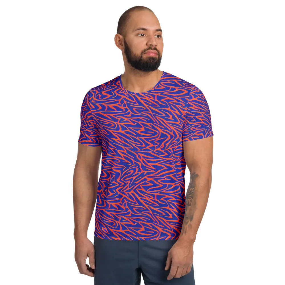 Sapphire Swirl on Men's Athletic T-Shirt — Front