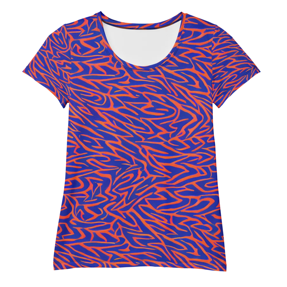 Sapphire Swirl on Women's Athletic T-Shirt — Front