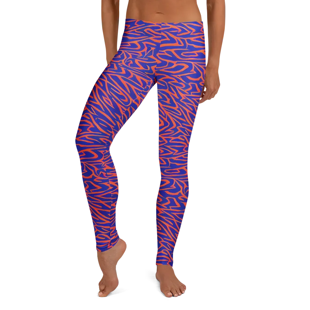 Sapphire Swirl on Leggings — Front