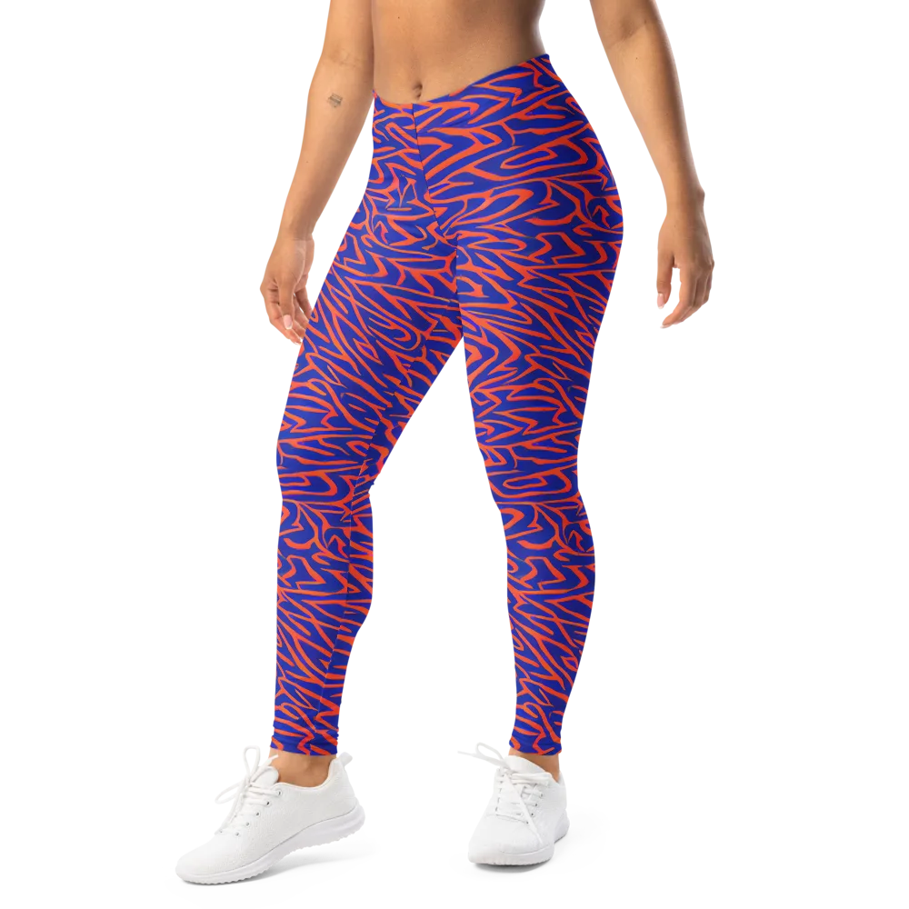 Sapphire Swirl on Leggings — Left Front