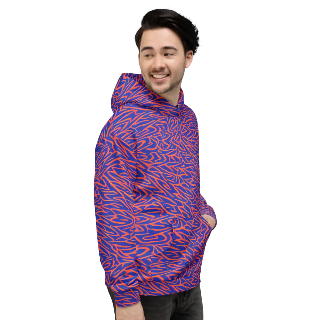 Sapphire Swirl on Hoodie — Right