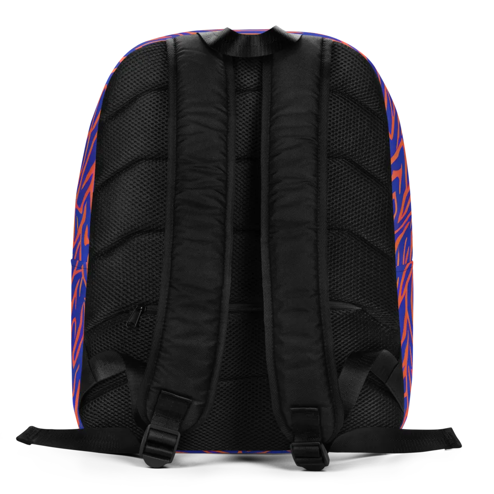 Sapphire Swirl on Minimalist Backpack — Back