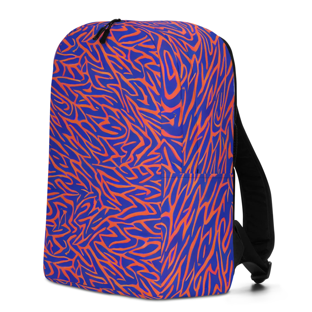 Sapphire Swirl on Minimalist Backpack — Left