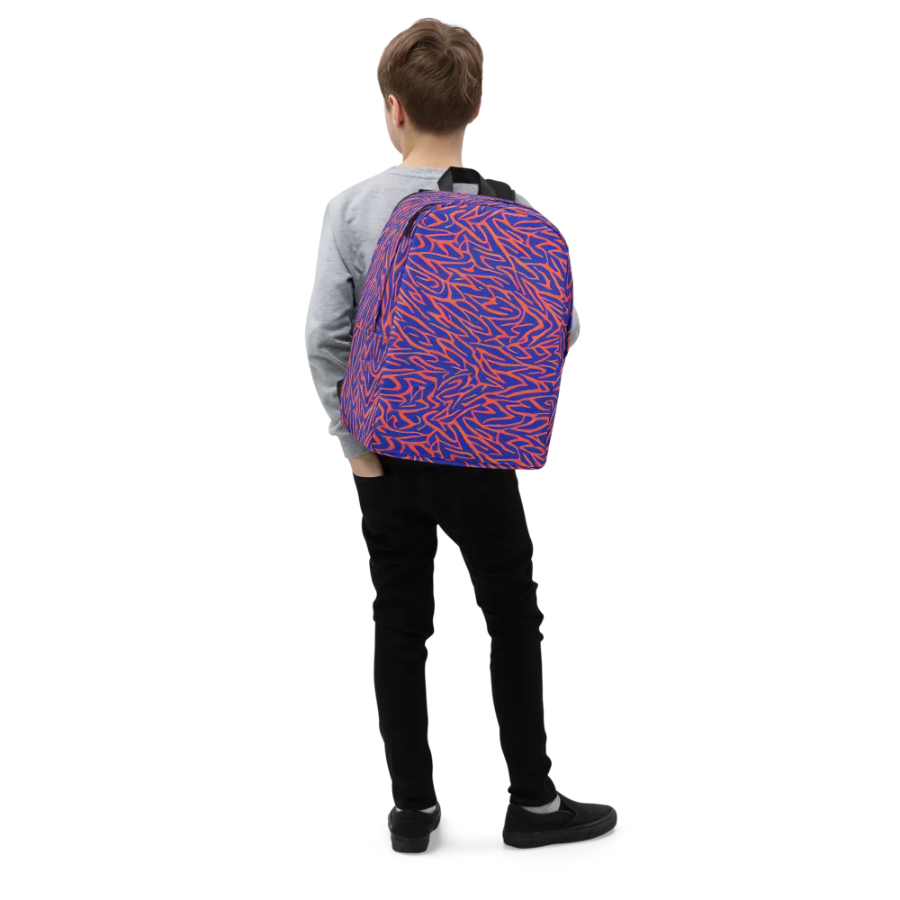 Sapphire Swirl on Minimalist Backpack — Right Front