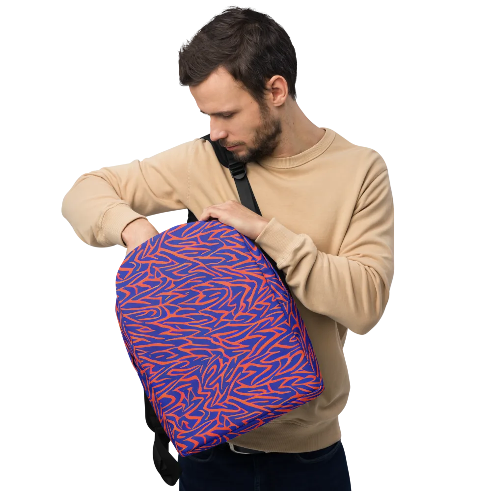 Sapphire Swirl on Minimalist Backpack — Front