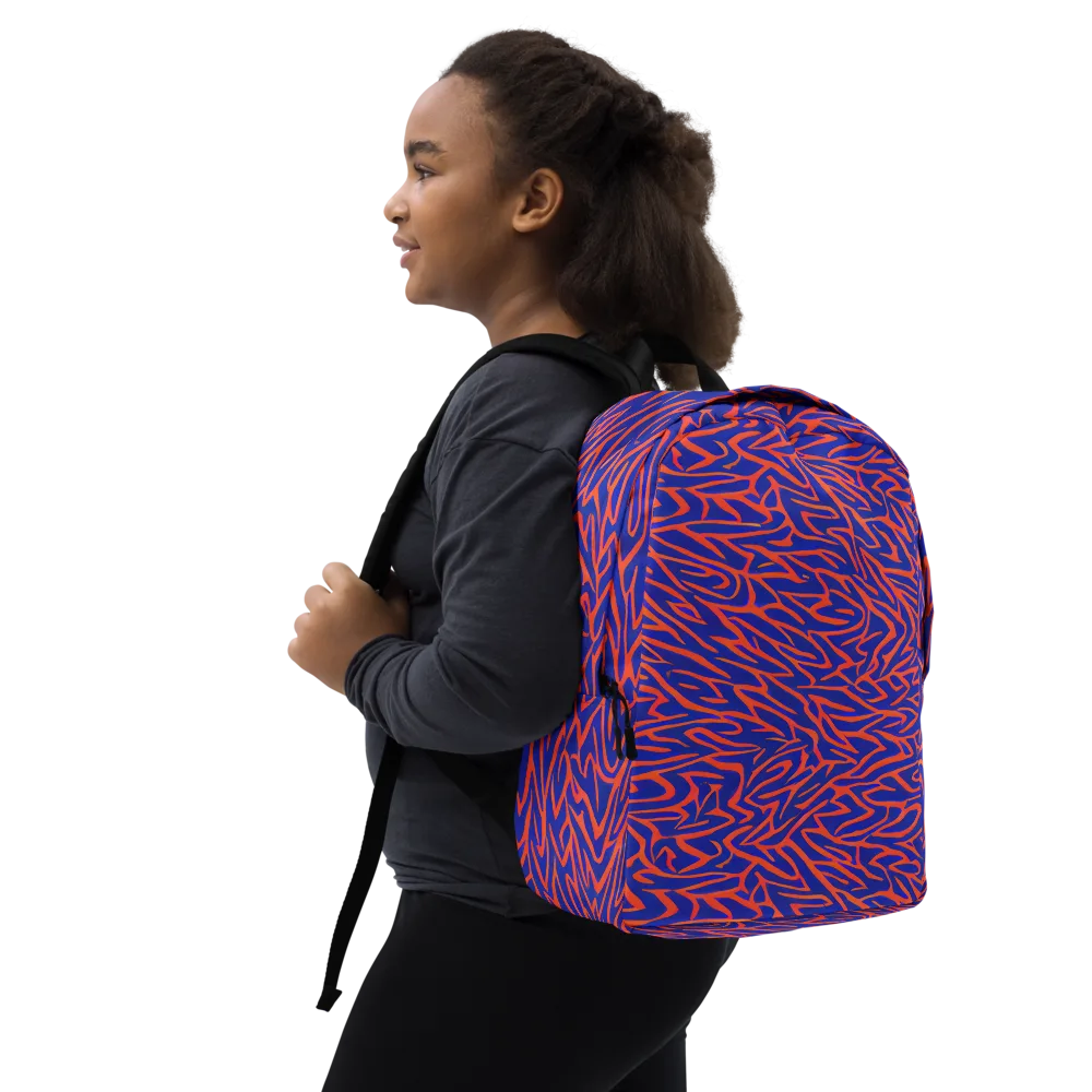 Sapphire Swirl on Minimalist Backpack — Right Front