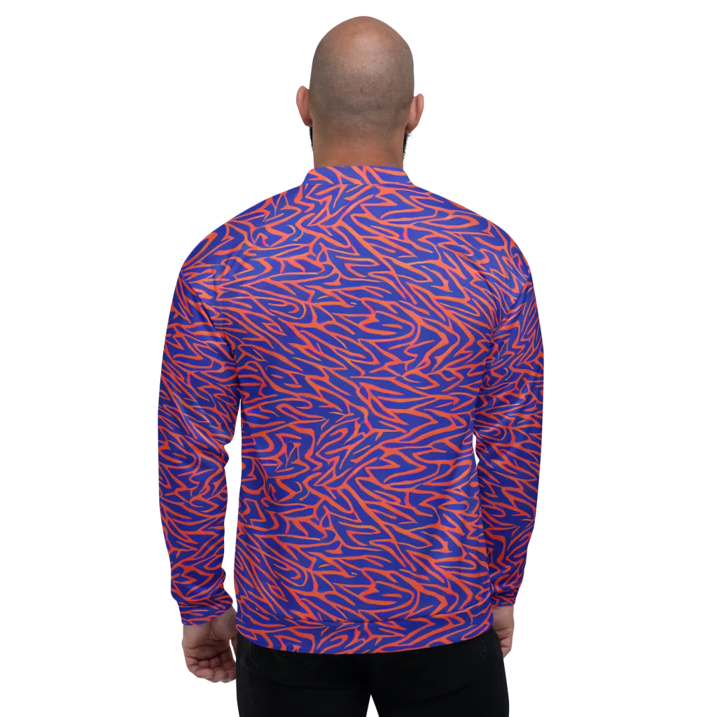 Sapphire Swirl on Bomber Jacket — Back
