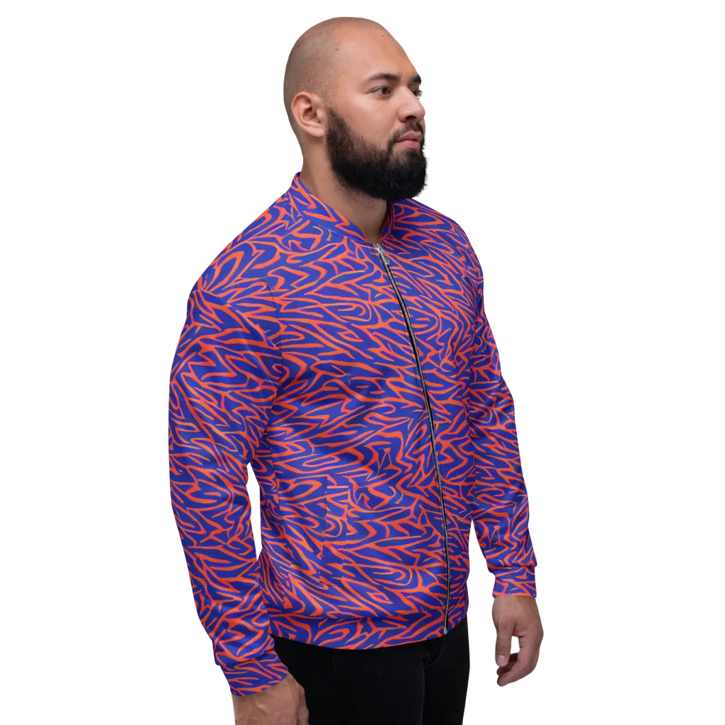 Sapphire Swirl on Bomber Jacket — Right