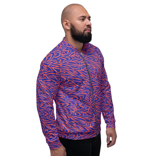 Sapphire Swirl on a Bomber Jacket