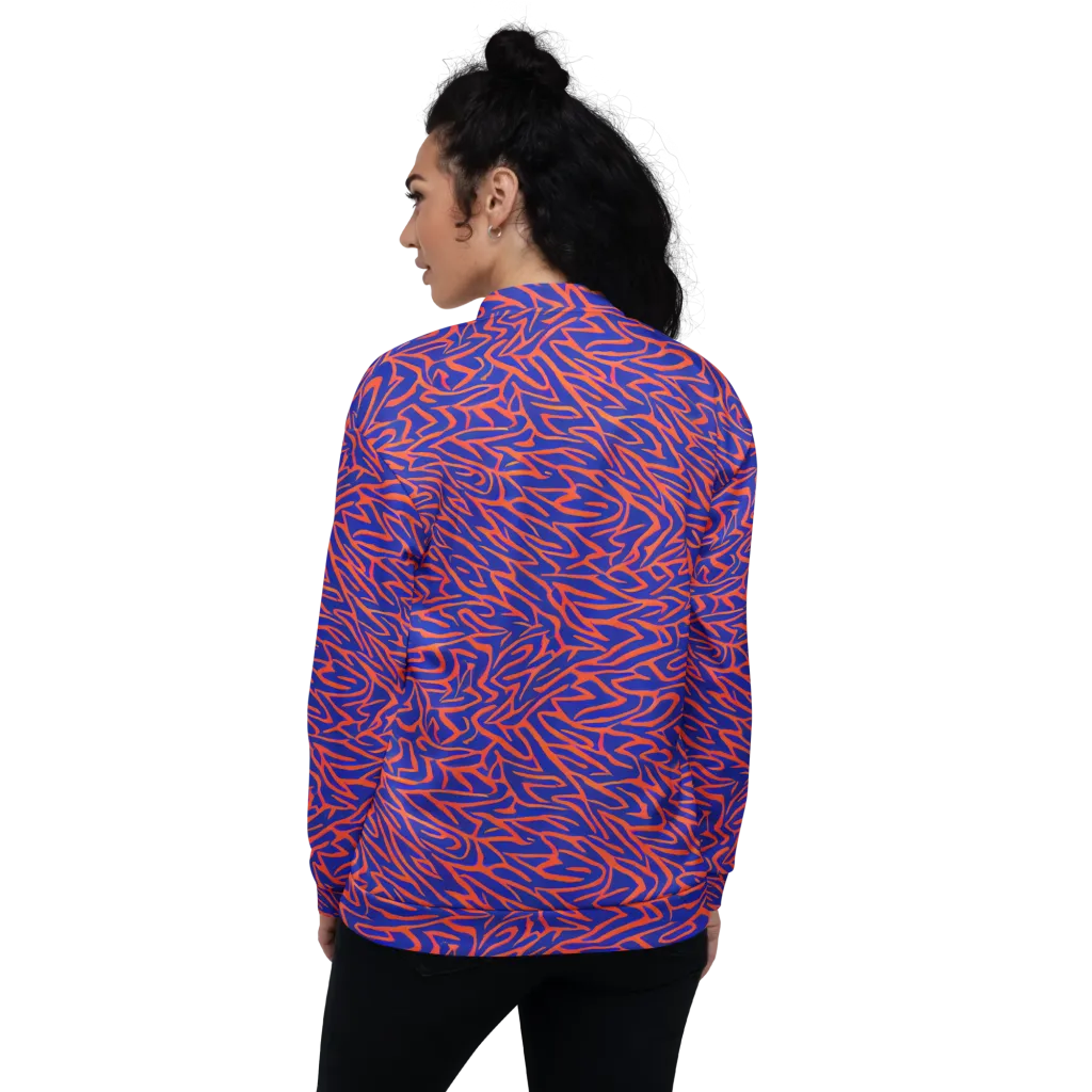 Sapphire Swirl on Bomber Jacket — Back