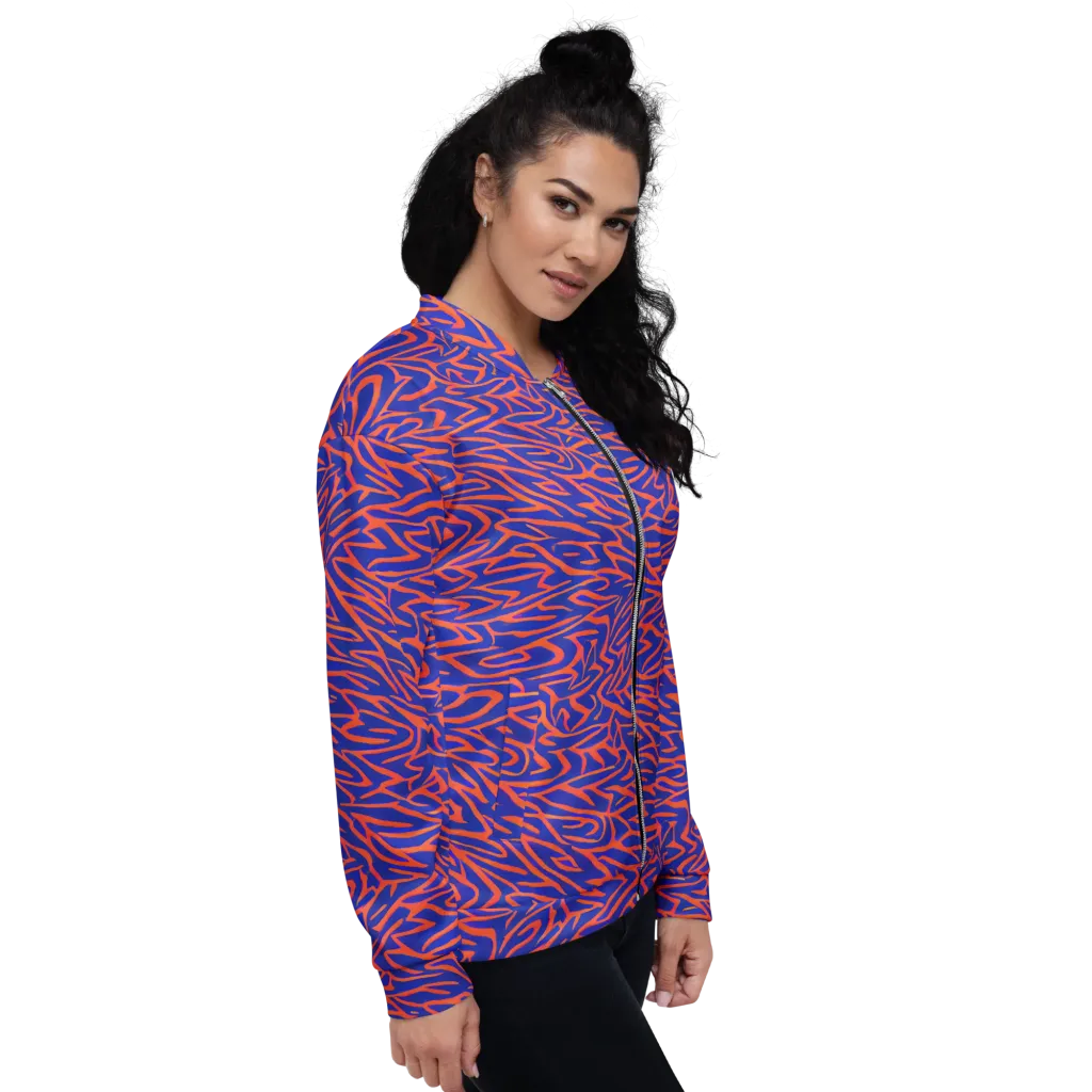 Sapphire Swirl on Bomber Jacket — Right