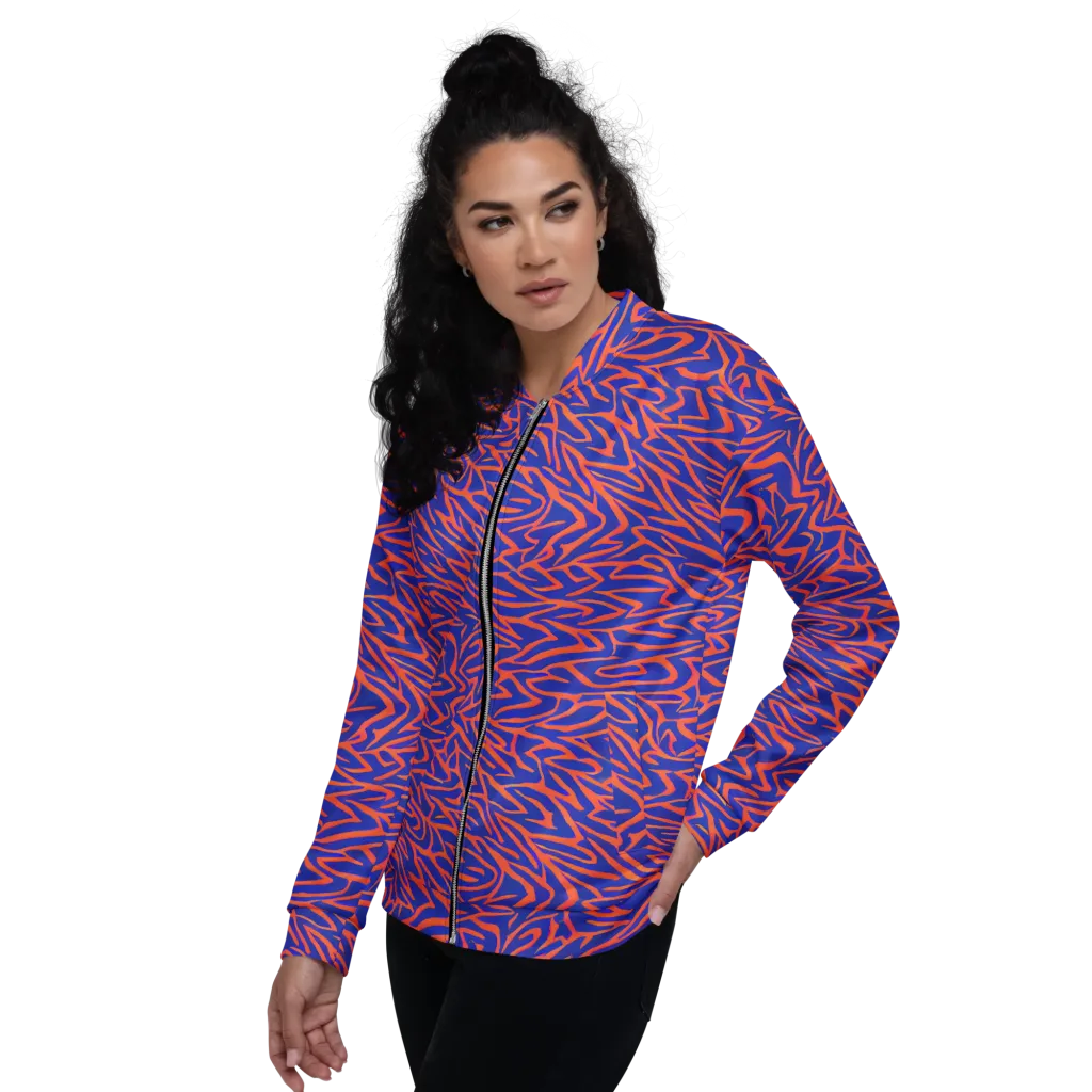 Sapphire Swirl on Bomber Jacket — Left