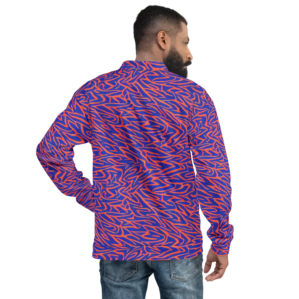 Sapphire Swirl on Bomber Jacket — Back