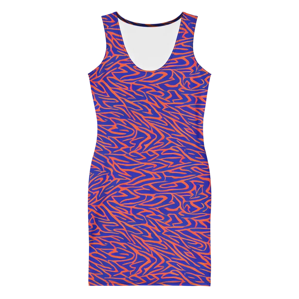 Sapphire Swirl on Bodycon Dress — Front