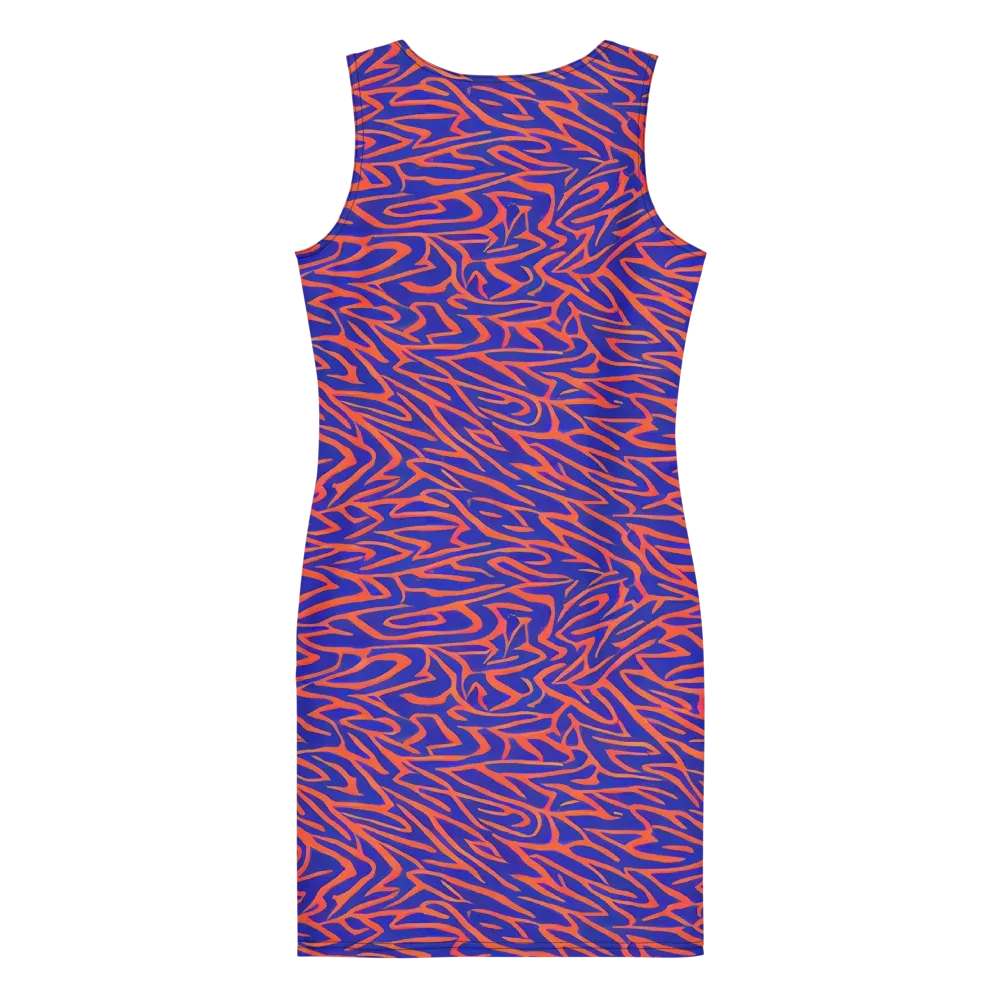 Sapphire Swirl on Bodycon Dress — Back