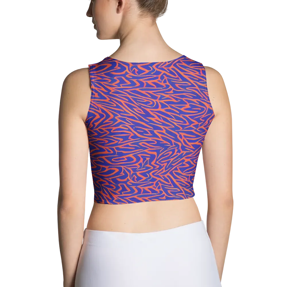 Sapphire Swirl on Crop Top — Back
