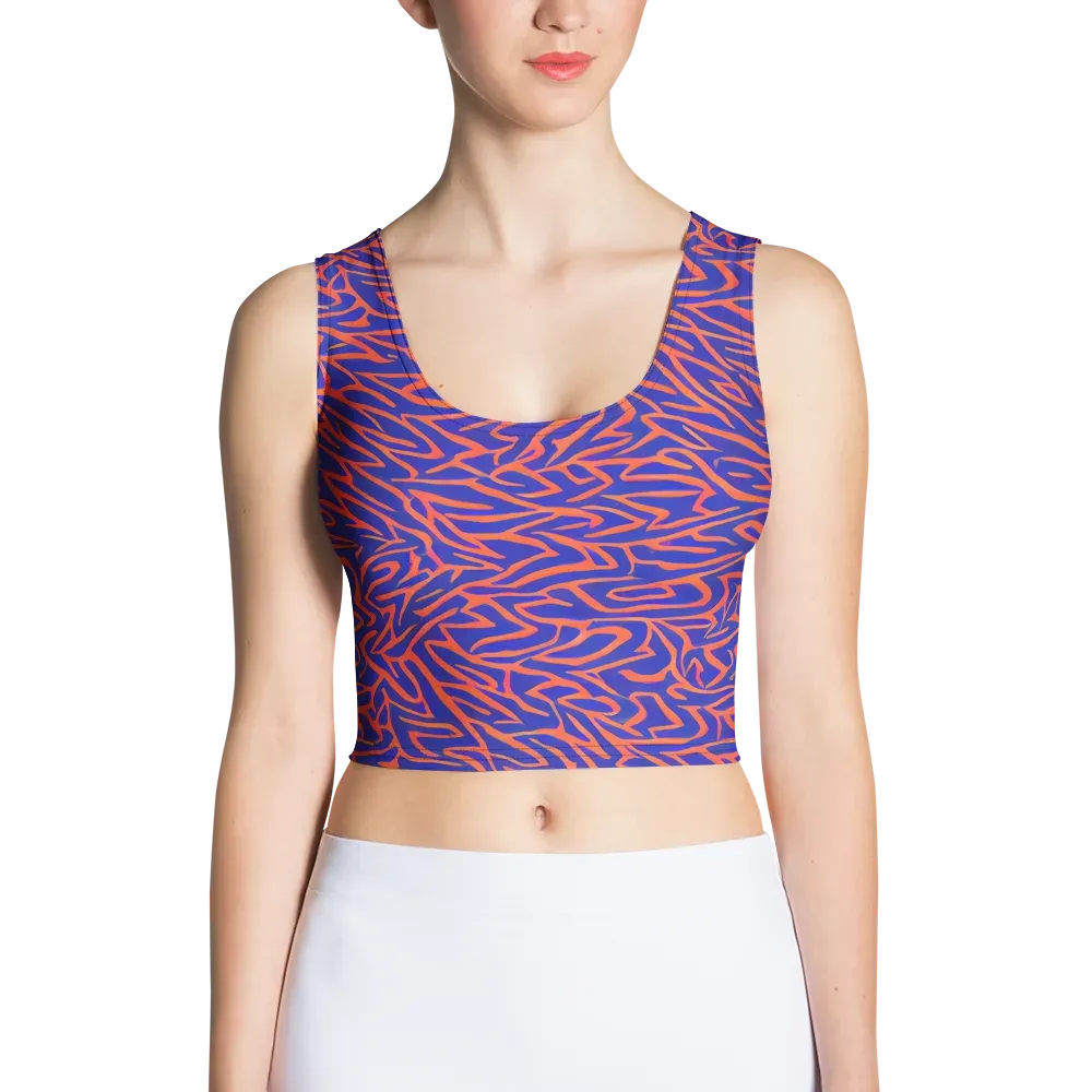 Sapphire Swirl on Crop Top — Front