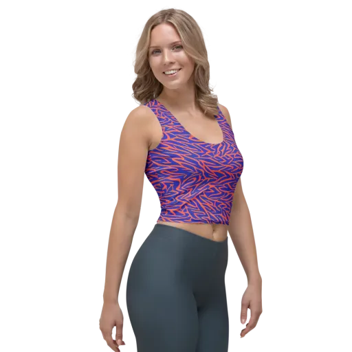 Sapphire Swirl on a Crop Top