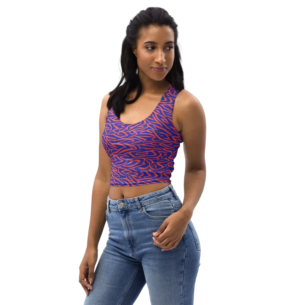Sapphire Swirl on Crop Top — Left Front