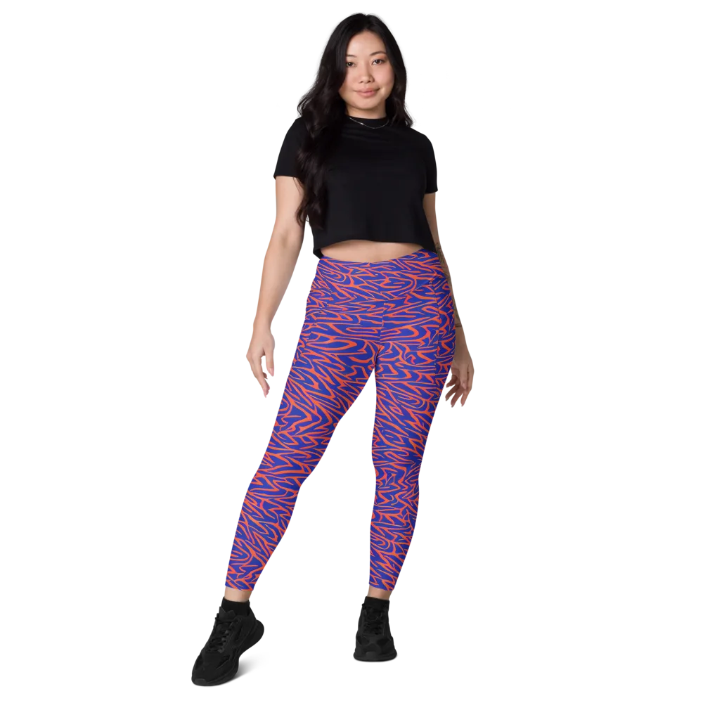 Sapphire Swirl on Leggings with Pockets — Front