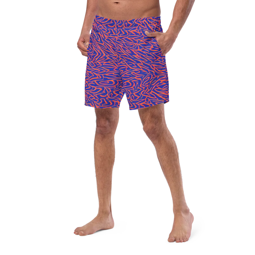 Sapphire Swirl on Swim Trunks — Left Front