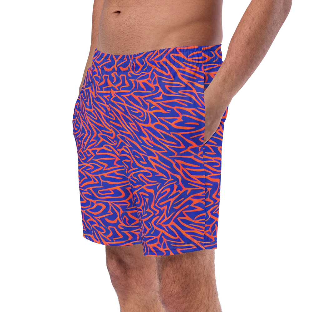 Sapphire Swirl on Swim Trunks — Left Front