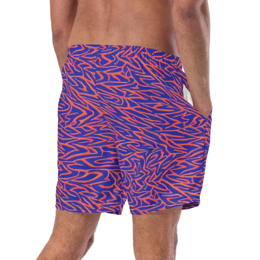 Sapphire Swirl on a Swim Trunks