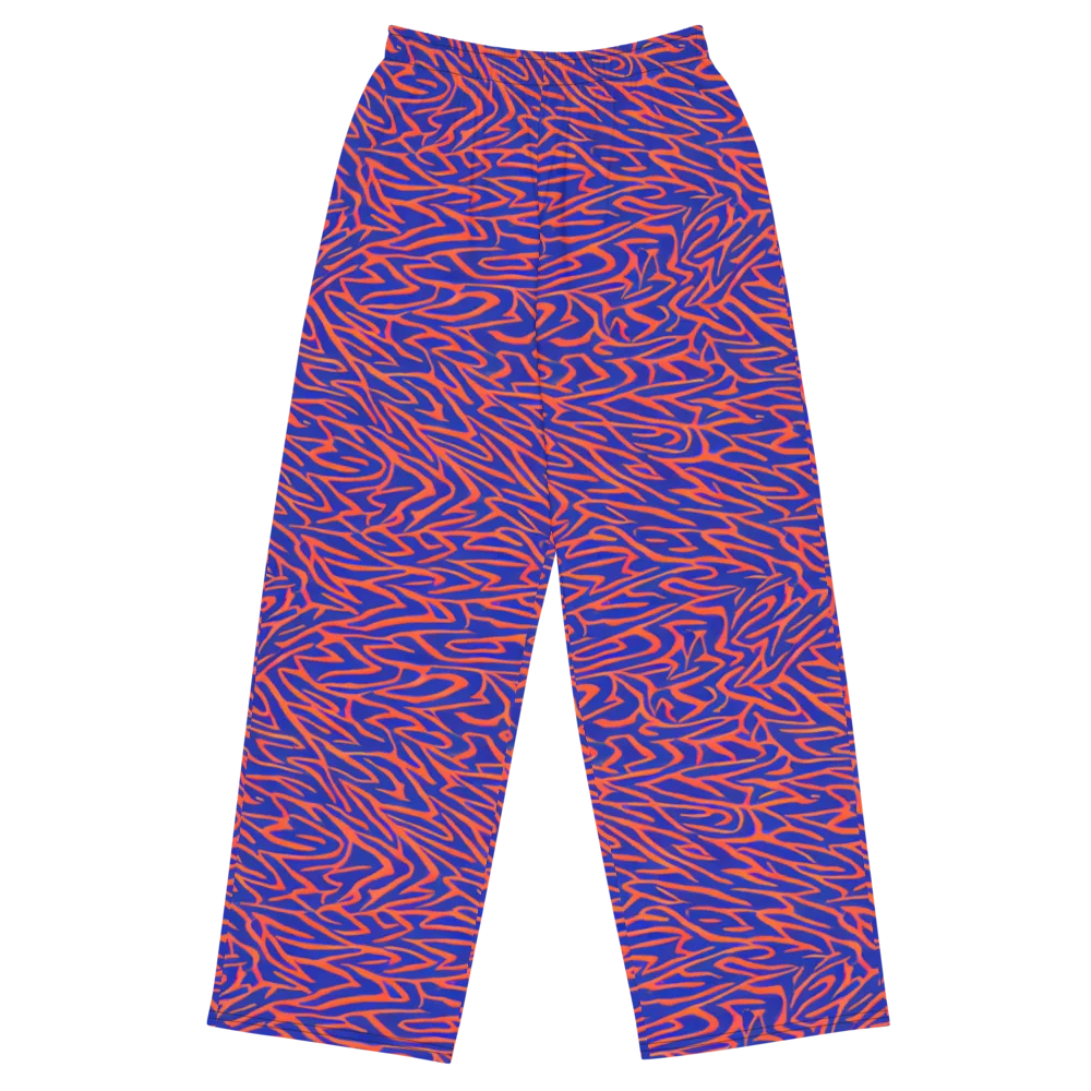 Sapphire Swirl on Wide-Leg Pants — Front