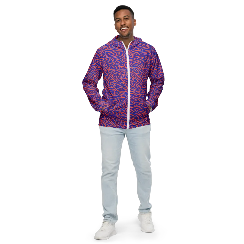 Sapphire Swirl on Men's Windbreaker — Front
