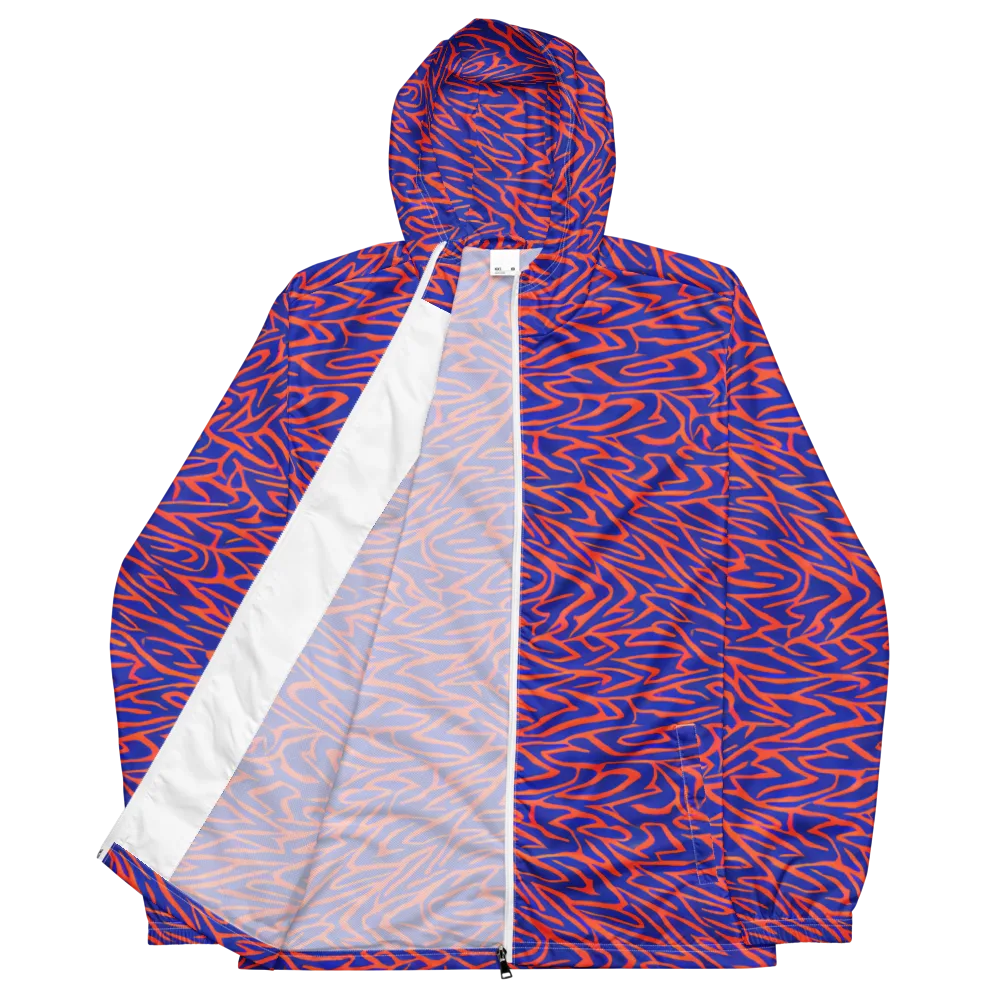 Sapphire Swirl on Men's Windbreaker — Front
