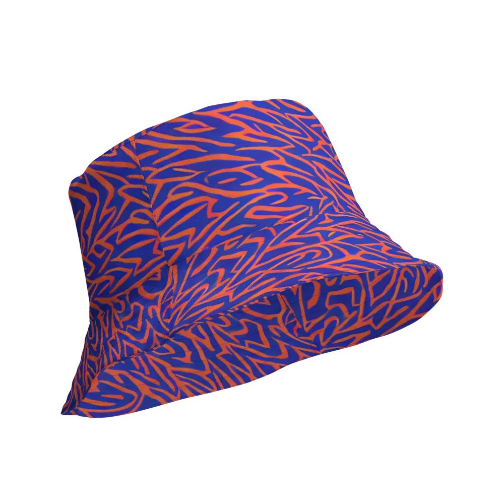 Sapphire Swirl on Reversible Bucket Hat — Product details Outside