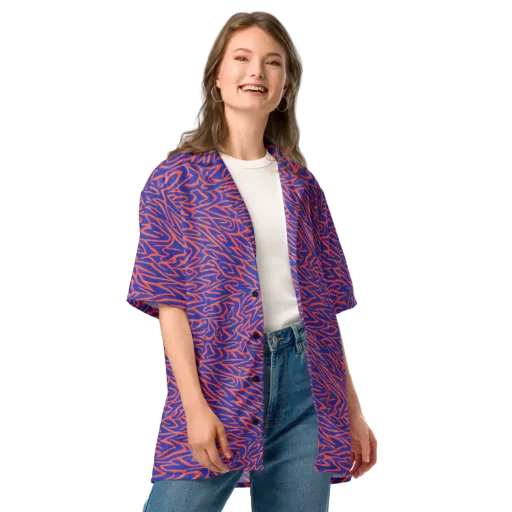 Sapphire Swirl on a Button Shirt