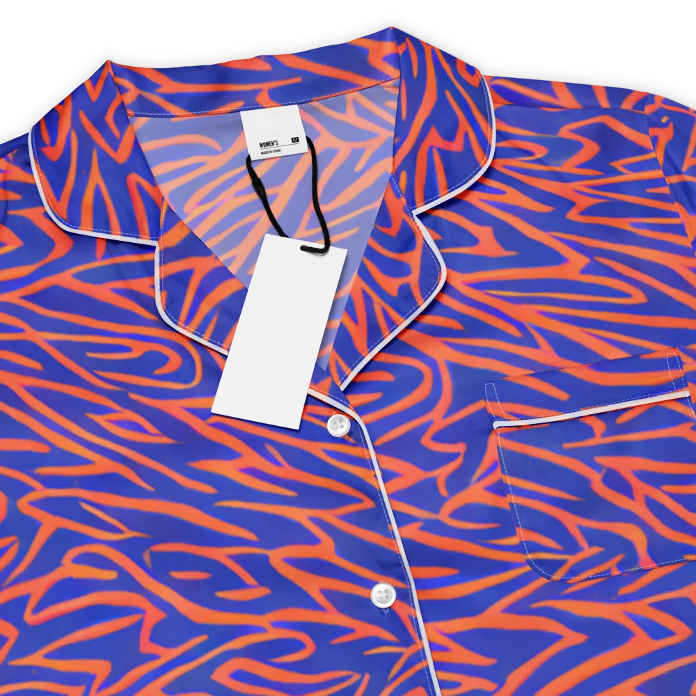 Sapphire Swirl on Women's Short Sleeve Pajama Top — Product details