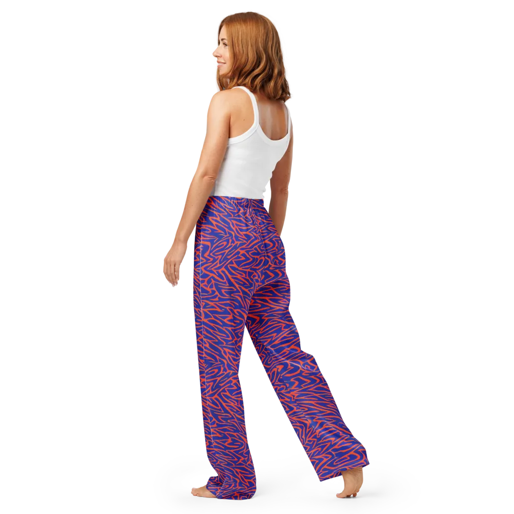 Sapphire Swirl on Women's Pajama Pants — Back