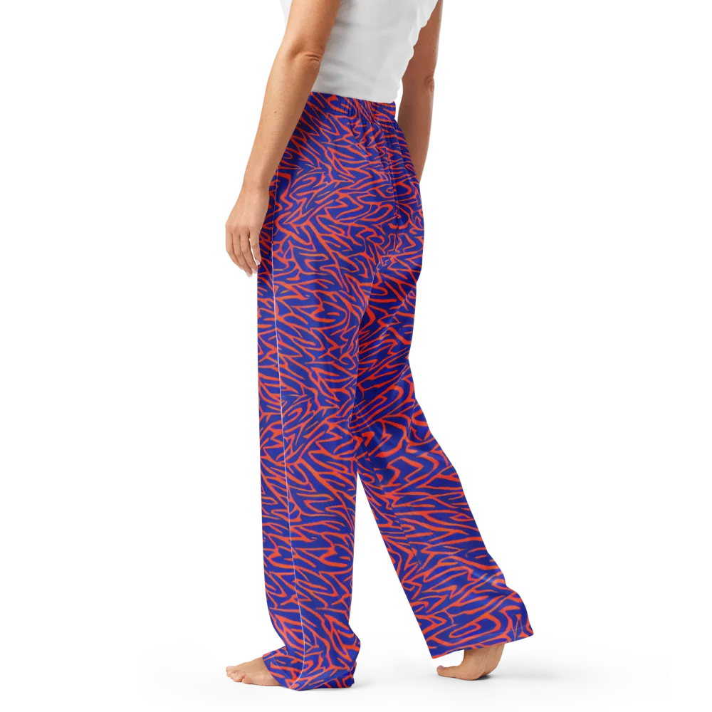 Sapphire Swirl on Women's Pajama Pants — Left