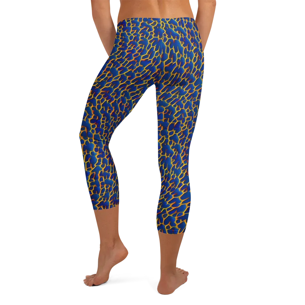 Crimson Creepers on Capri Leggings — Back