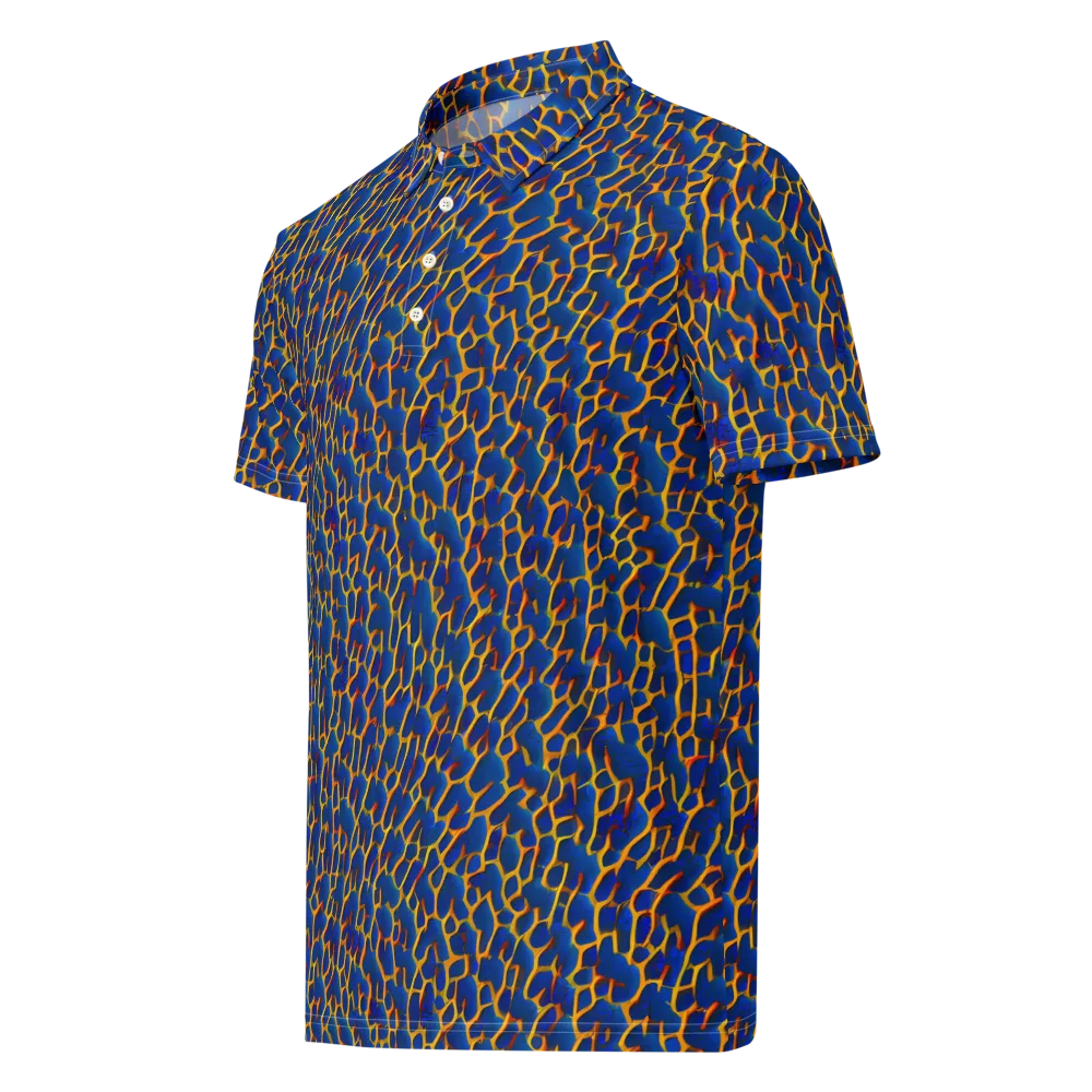 Crimson Creepers on Men's Slim Fit Polo Shirt — Left Front