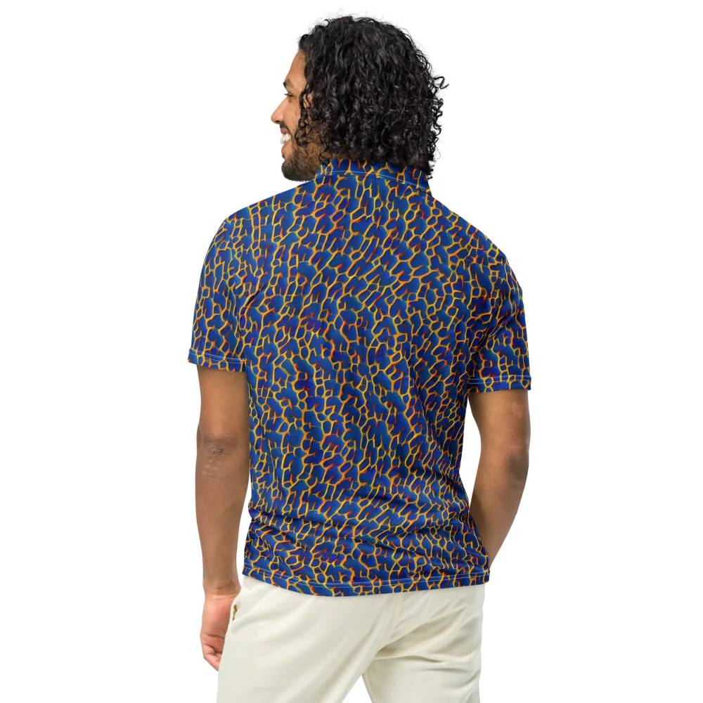 Crimson Creepers on Men's Slim Fit Polo Shirt — Back