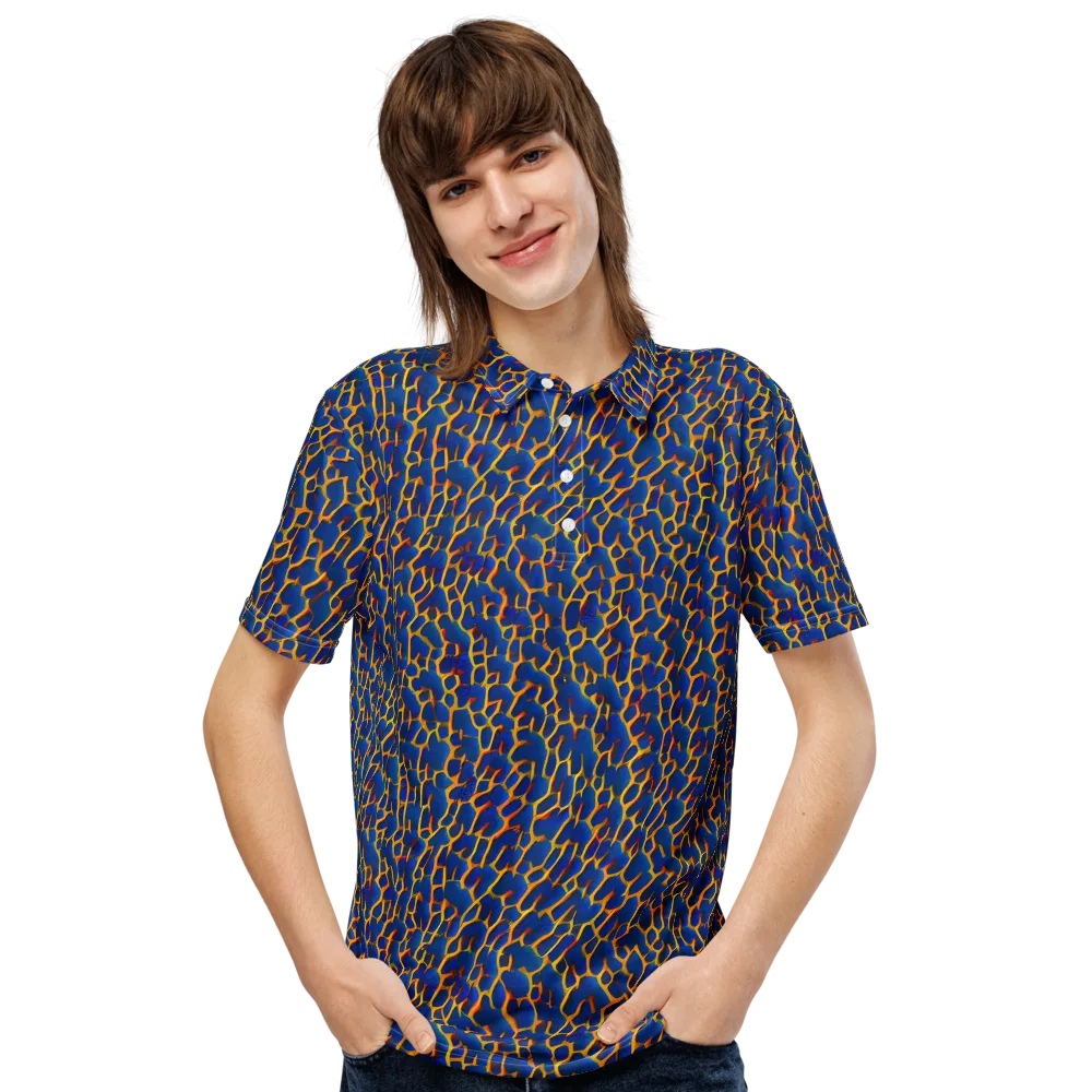 Crimson Creepers on Men's Slim Fit Polo Shirt — Front