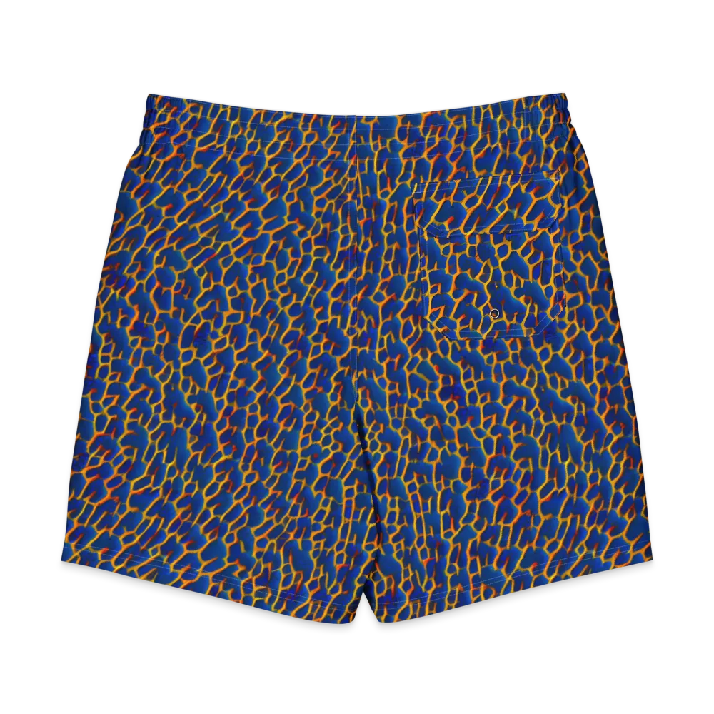 Crimson Creepers on Men's Board Shorts — Back
