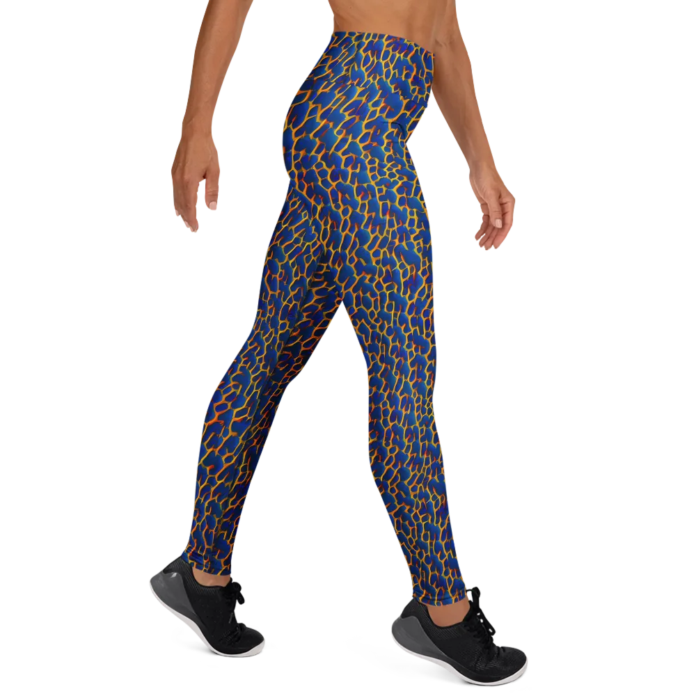 Crimson Creepers on Yoga Leggings — Right
