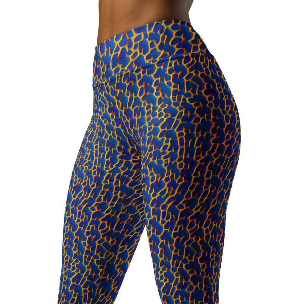 Crimson Creepers on Yoga Leggings — Left Front