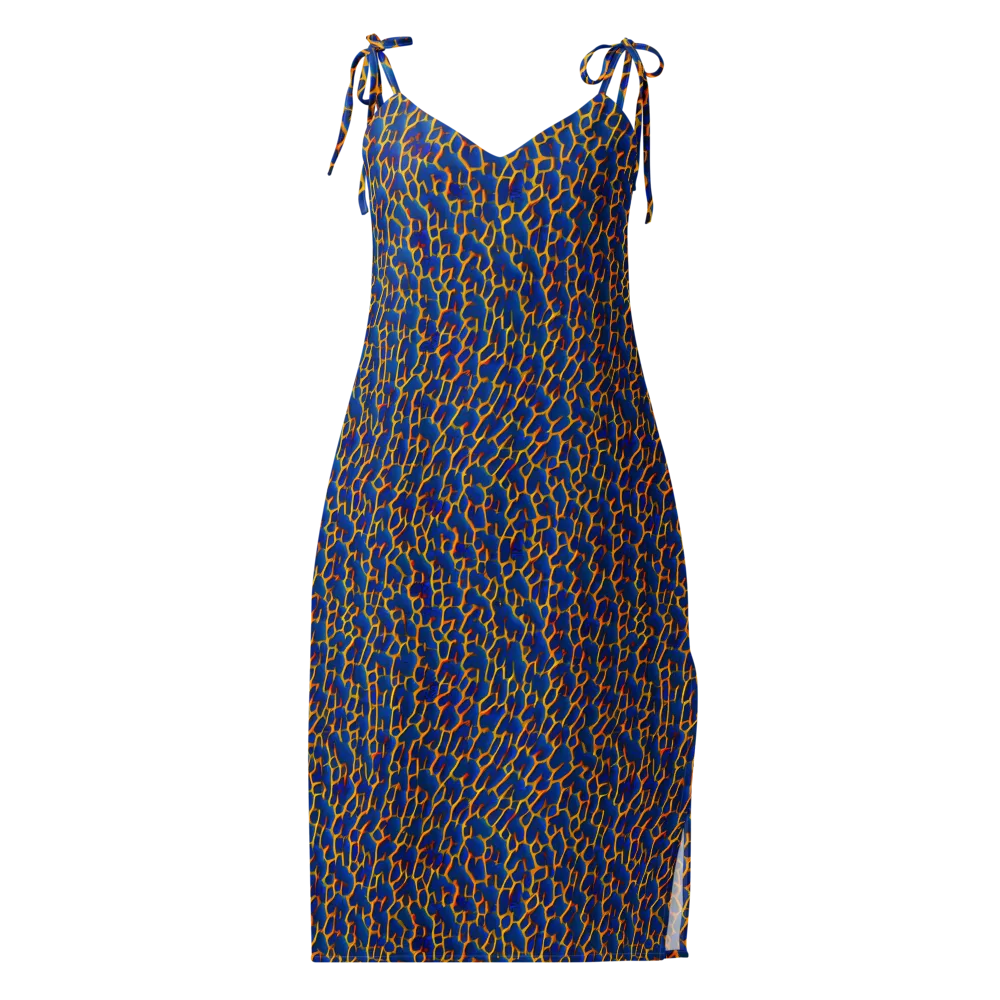 Crimson Creepers on Slip Dress — Front