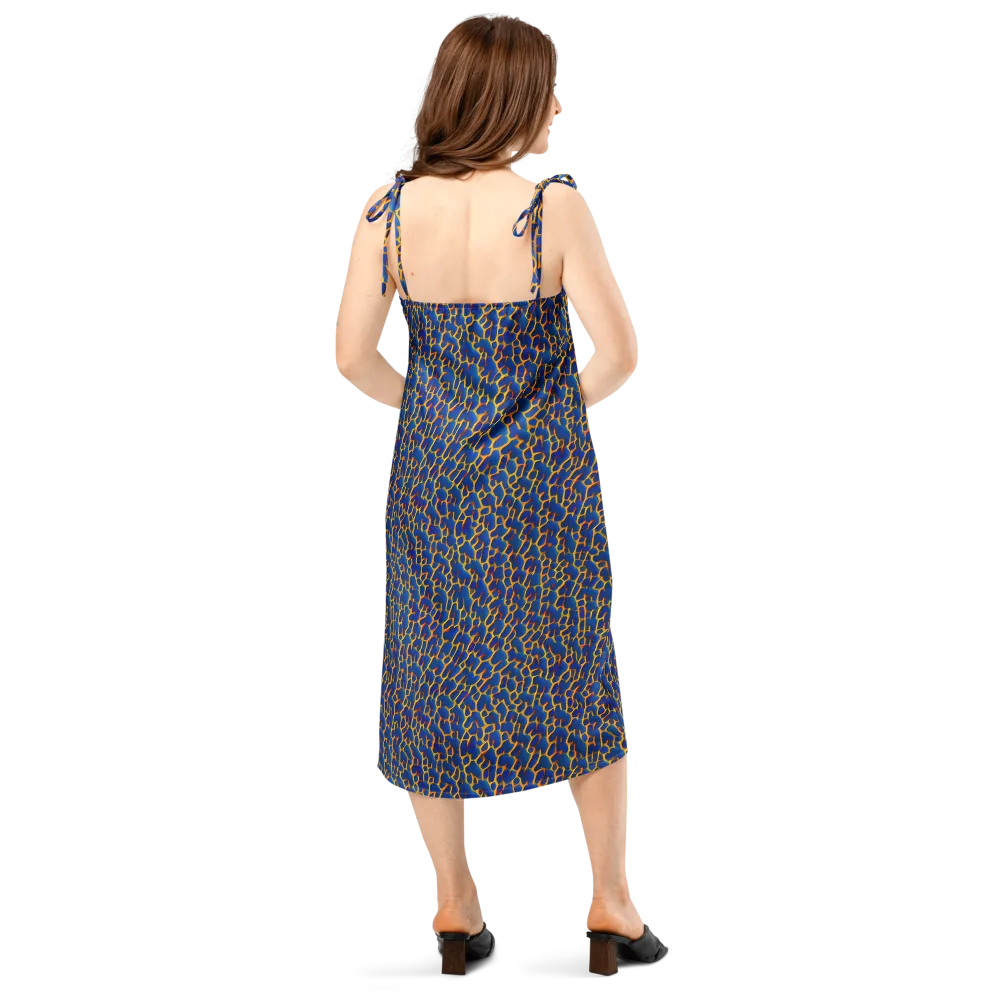Crimson Creepers on Slip Dress — Back