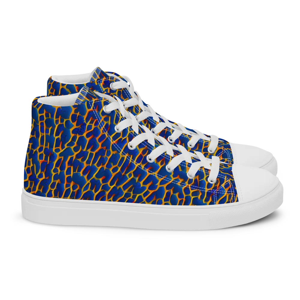 Crimson Creepers on Women's High Top Canvas Shoes — Right
