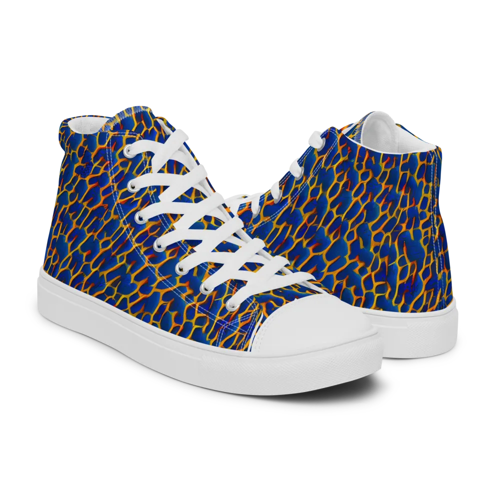 Crimson Creepers on Women's High Top Canvas Shoes — Right